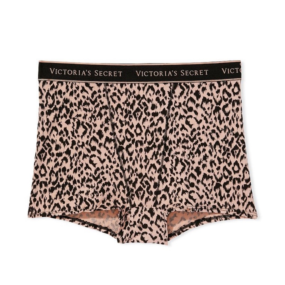 Victorias Secret Logo Cotton High-Waist Boyshort Panty